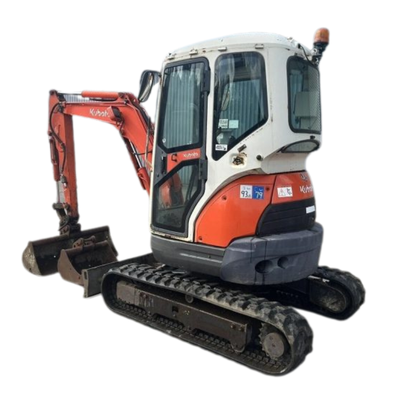 Mini Pelle KUBOTA U25-3 – 2,6T – Occasion 2008 – 3600h + BRH + 3 Godets – Image 2