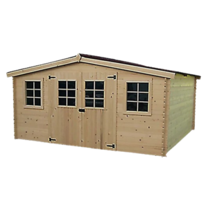 Abri de jardin en bois massif 28 mm - 12,65 m²