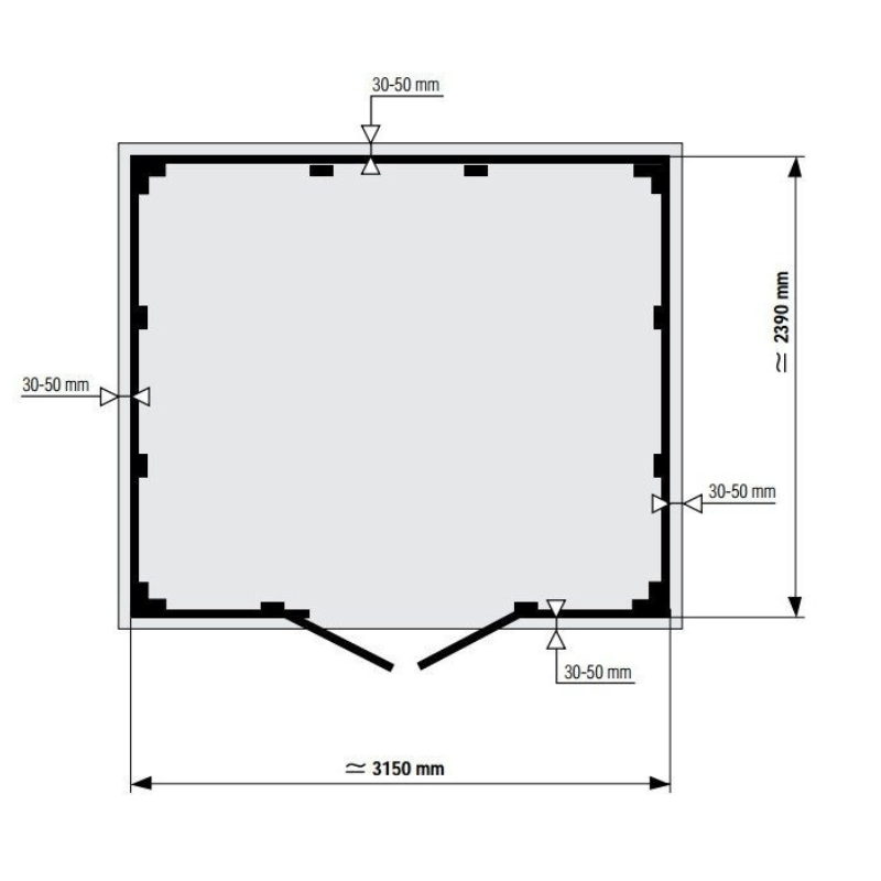 Abri de jardin en PVC Grosfillex DECO – 7,5 m² (Gris clair/Blanc) – Image 4