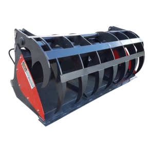 Godet BMS benne multi-services de 2m avec grappin hydraulique et joues oxycoupées